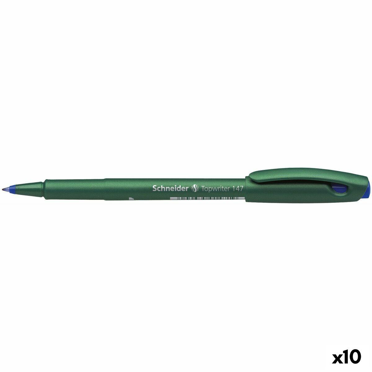 Schneider Topwriter 147 fineliner - blå, 0,6 mm (10 stk.)
