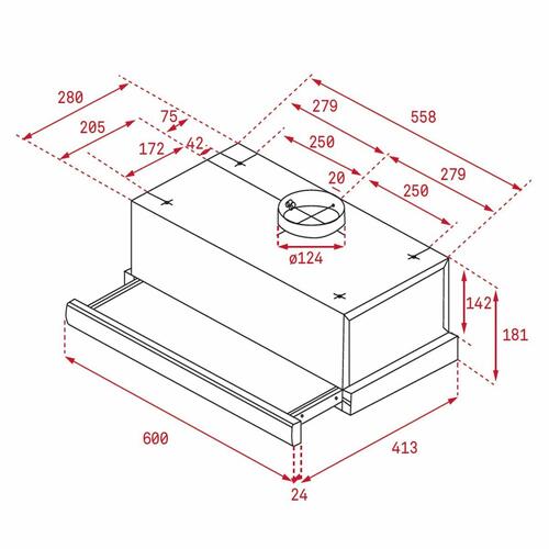 Konventions-emhætte Teka TL6420.2WH Hvid