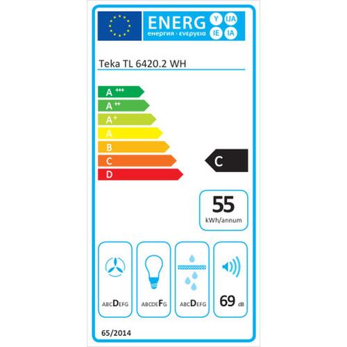 Konventions-emhætte Teka TL6420.2WH Hvid
