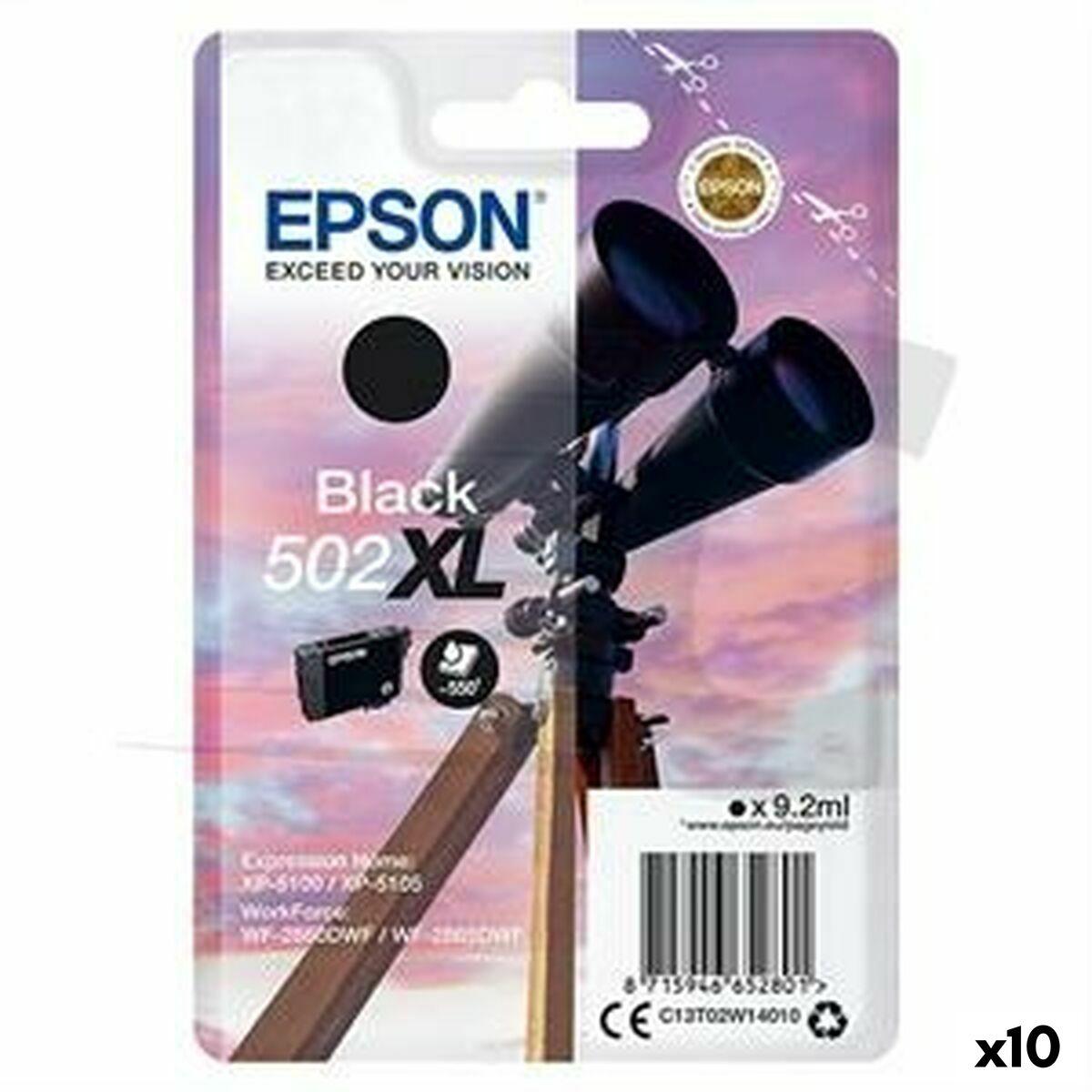 Epson 502XL sort - original blækpatron, 10-pak