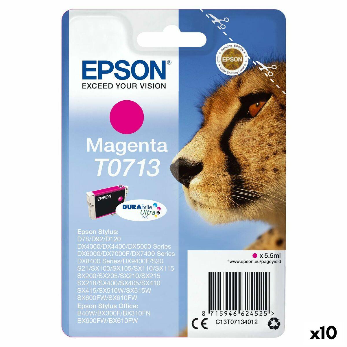 Epson original blækpatron T0713 Magenta - pakke med 10