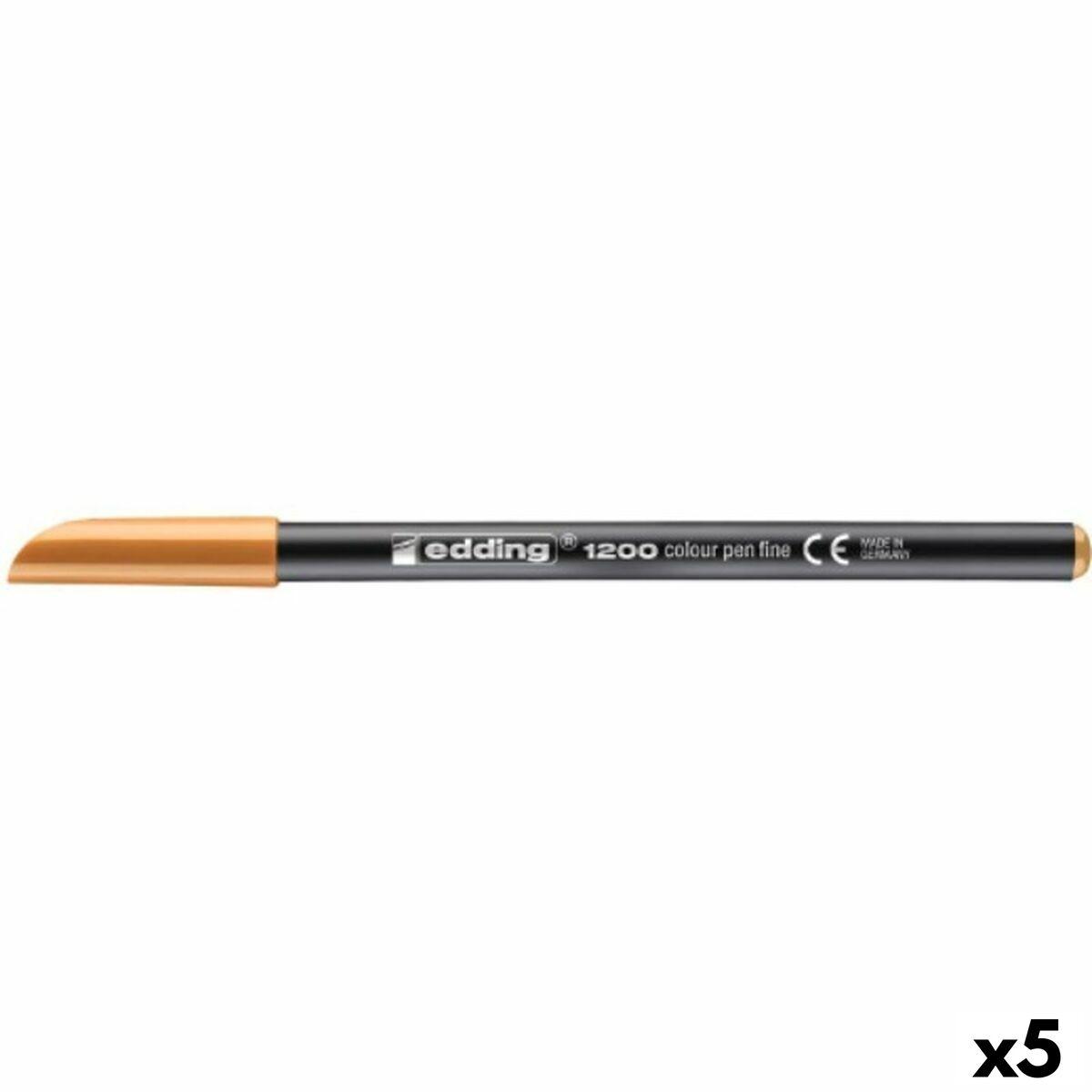 Edding 1200 fineliner - lys orange, 5 stk.