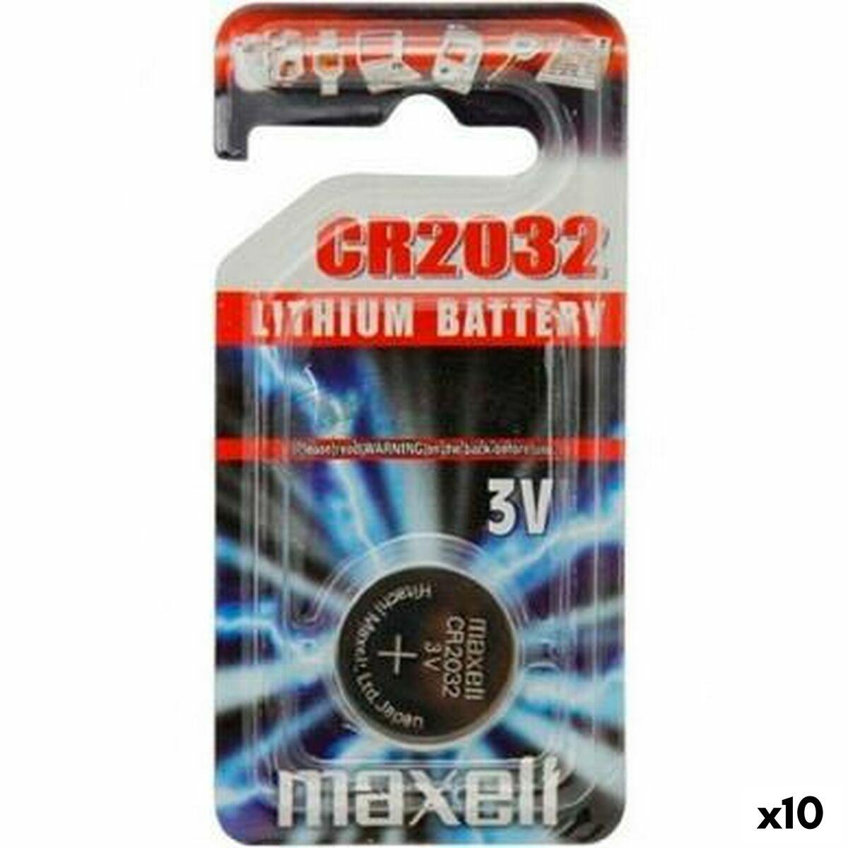 Maxell CR2032 knapbatteri 3V - Lithium, 10 stk.