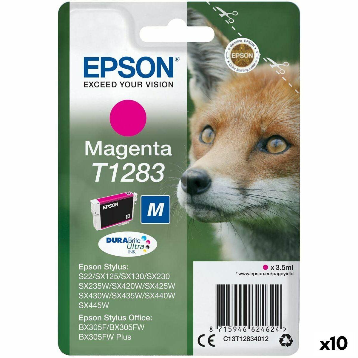 Epson T1283 Magenta blækpatron - pakke med 10 (S22/SX235W/SX420W/SX425W/BX305F/BX305FW)