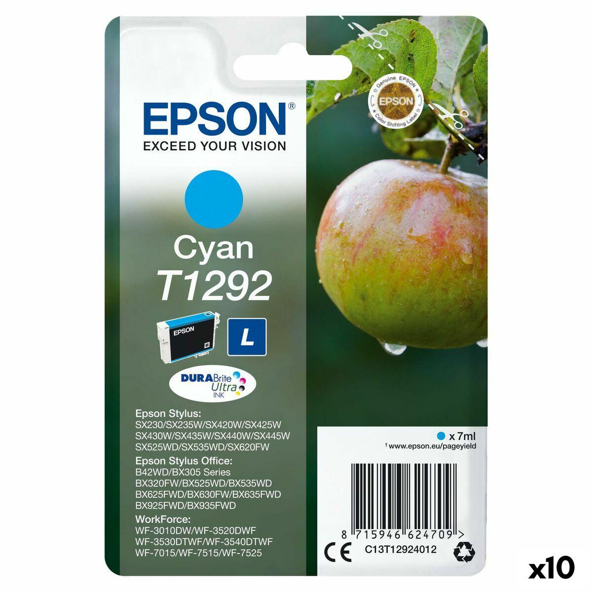 Epson T1292 Cyan - original blækpatron, 10-pak