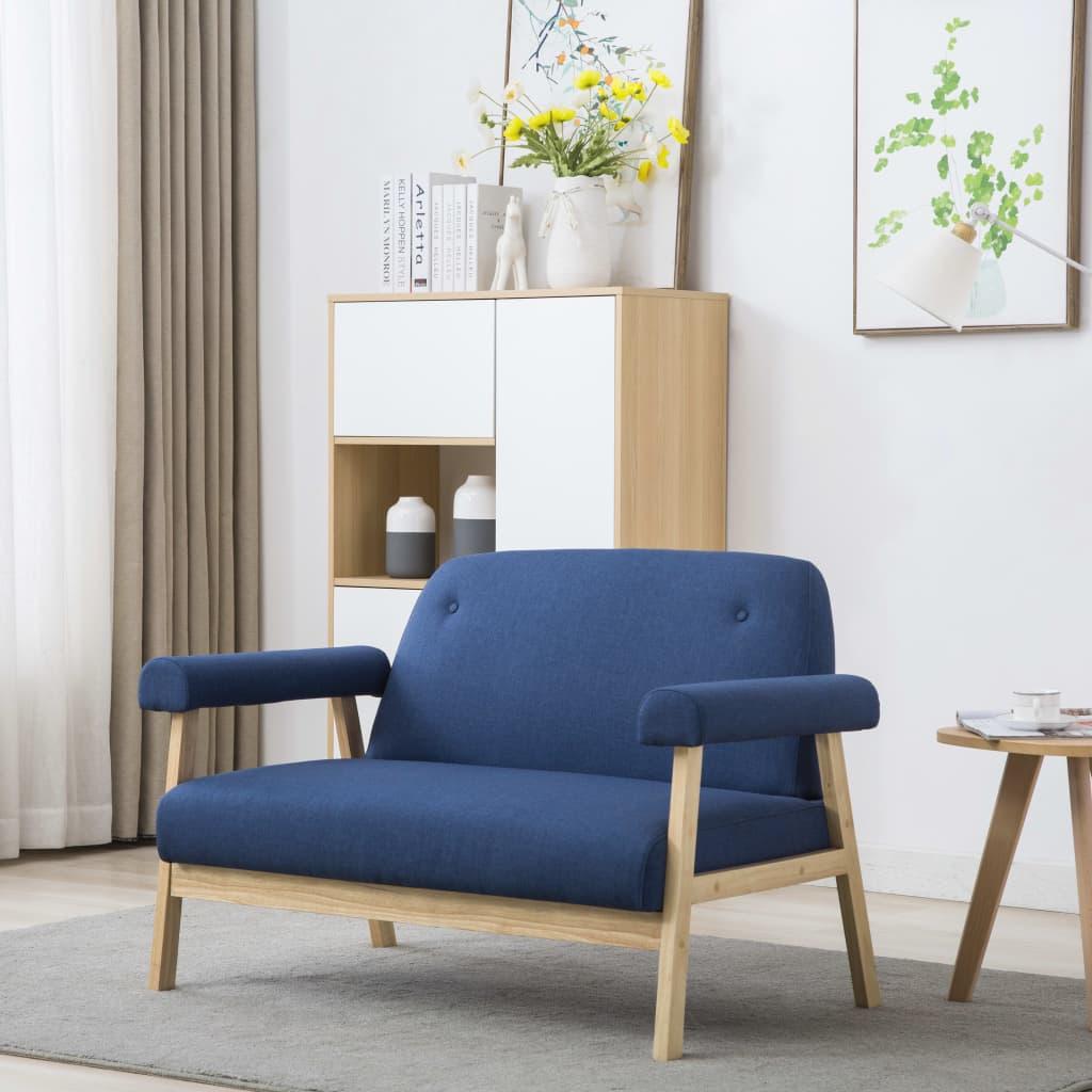 Topersoners sofa i stof blå