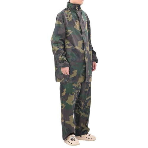 Mænds Camo tryk 2-delt regn kulør med hætte XL