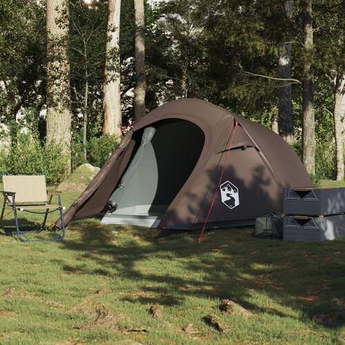 2-personers campingtelt vandafvisende brun