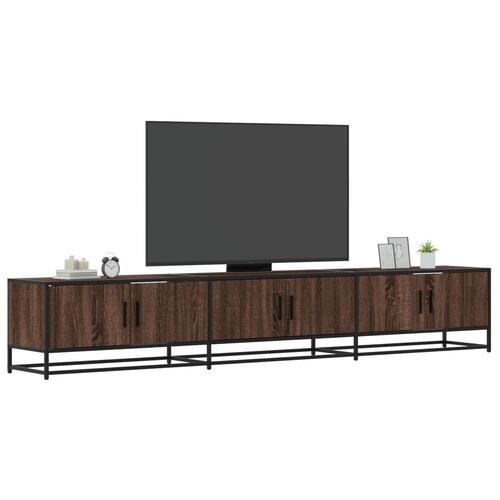 Tv-bord 240x35x41 cm konstrueret træ brun egetræsfarve
