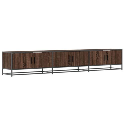 Tv-bord 240x35x41 cm konstrueret træ brun egetræsfarve