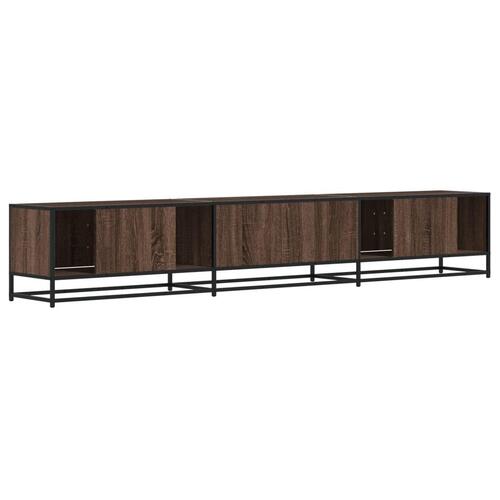 Tv-bord 240x35x41 cm konstrueret træ brun egetræsfarve