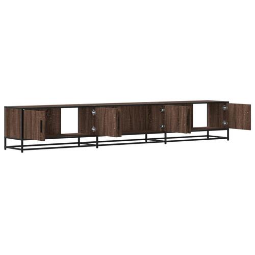 Tv-bord 240x35x41 cm konstrueret træ brun egetræsfarve