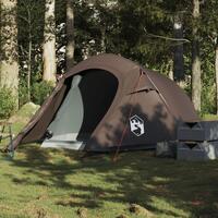 3-personers campingtelt vandafvisende brun