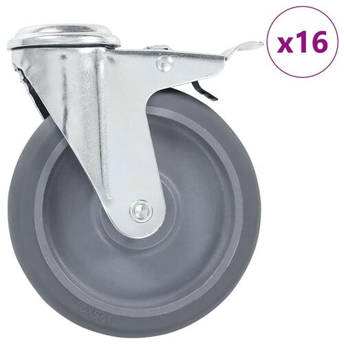 Drejehjul med bolthul 16 stk. 125 mm
