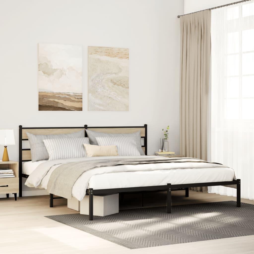 Sengeramme uden madras 180x200 cm metal sonoma-eg billede