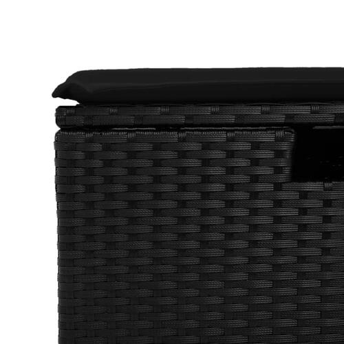 Sofasæt til haven 8 dele med hynder polyrattan sort