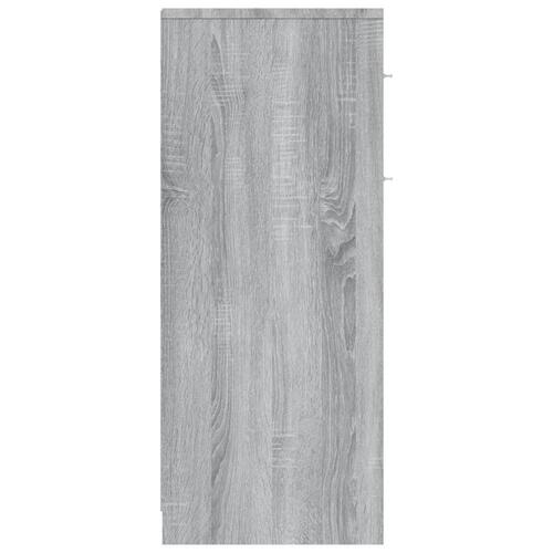 Badeværelsesskab 60x33x80 cm konstrueret træ grå sonoma-eg