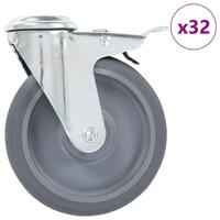 Drejehjul med bolthul 32 stk 125 mm