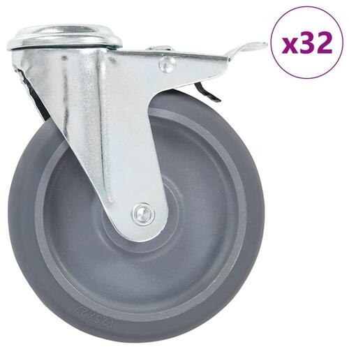 Drejehjul med bolthul 32 stk 125 mm