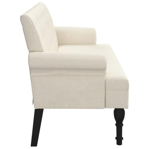 Bænk med ryglæn 120x62x75,5 cm hør