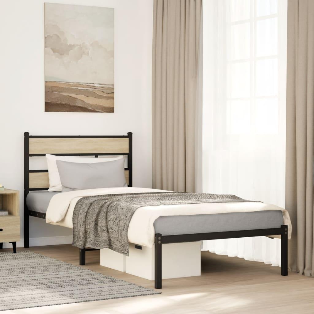 Sengeramme uden madras 107x203 cm metal sonoma-eg billede