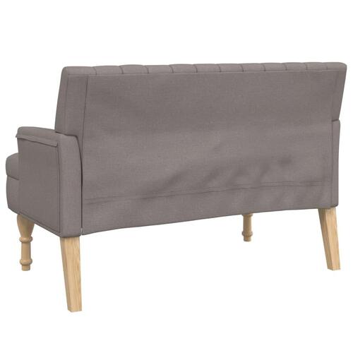 Bænk med hynder 113x64,5x75,5 cm stof gråbrun