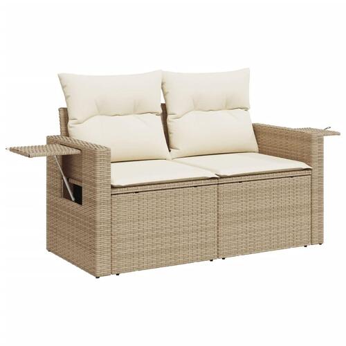 Sofasæt til haven 8 dele med hynder polyrattan beige