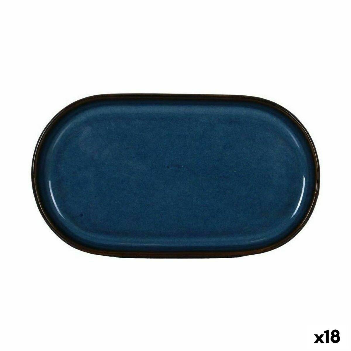 Chester snackbakke - blå, oval 20 × 11 cm (18 stk.)