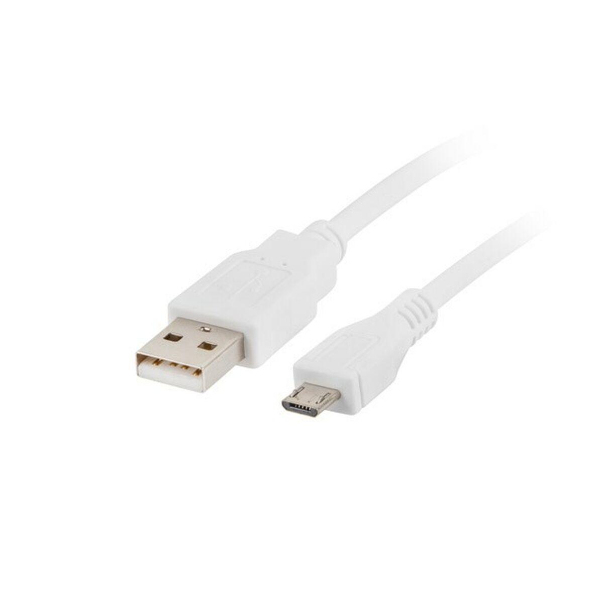 USB-kabel til micro USB Lanberg CA-USBM-10CC-0018-W Hvid 1,8 m (1 enheder)