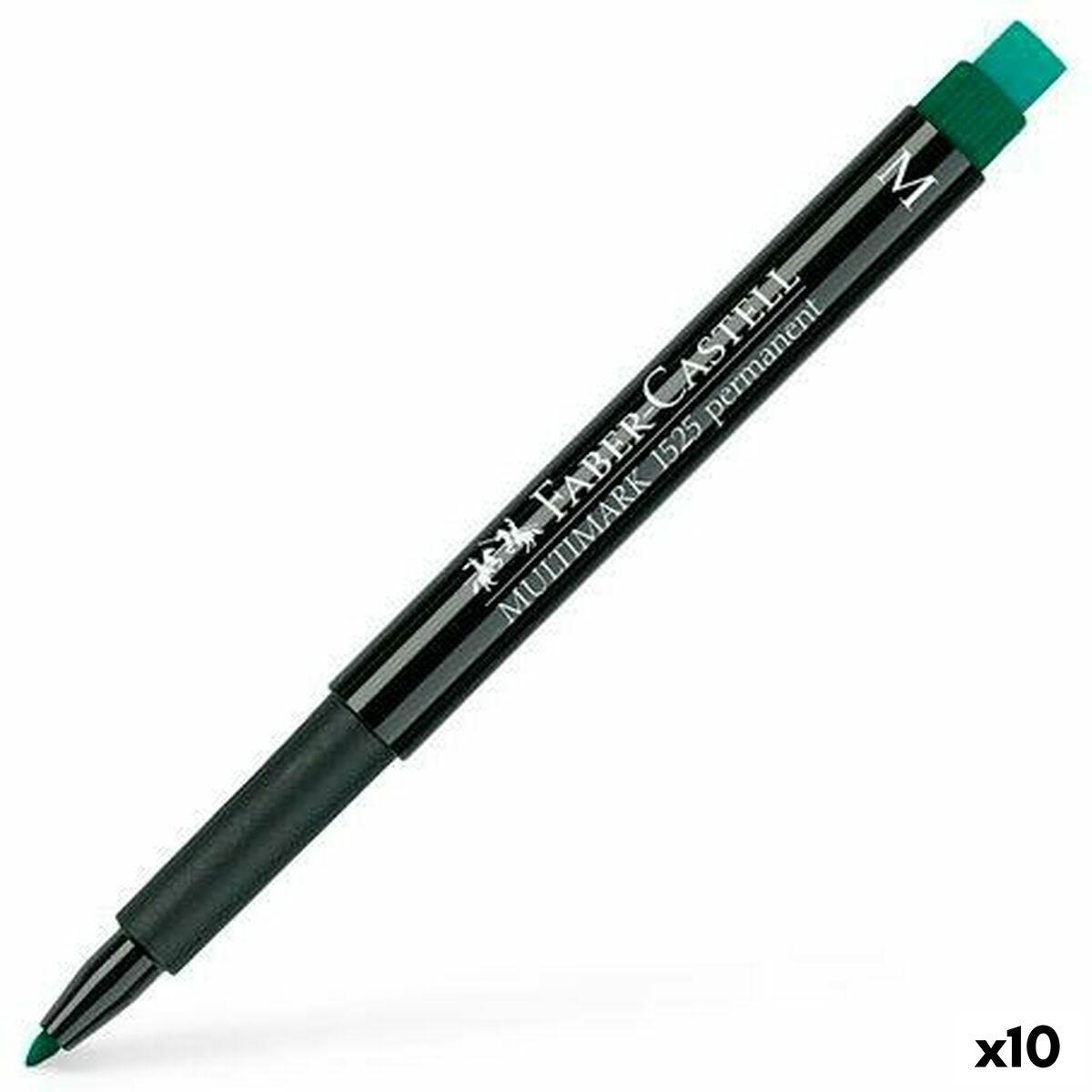 Faber-Castell Multimark 1525 sprittusch M - grøn, 10 stk.