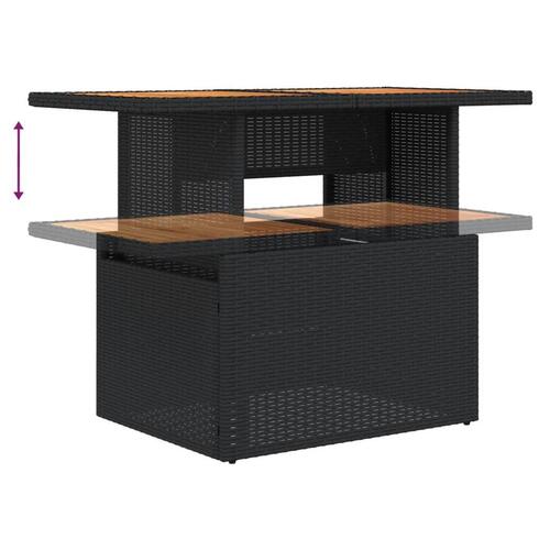 Sofasæt til haven 11 dele med hynder polyrattan sort