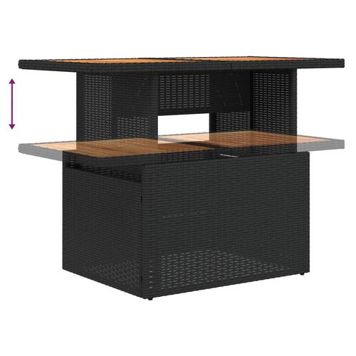 Sofasæt til haven 10 dele med hynder polyrattan sort