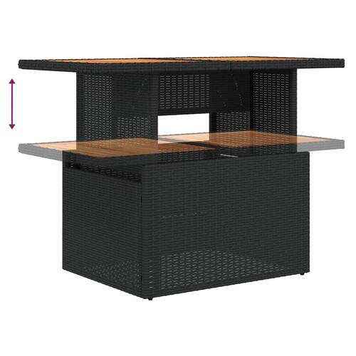 Sofasæt til haven 11 dele med hynder polyrattan sort