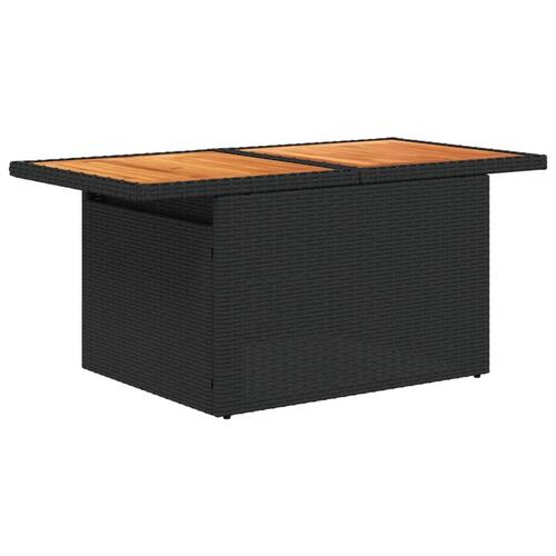 Sofasæt til haven 9 dele med hynder polyrattan sort