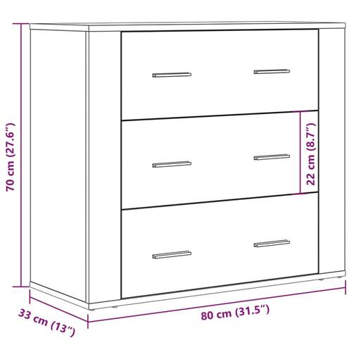 Skænk 80x33x70 cm konstrueret træ kunsteg