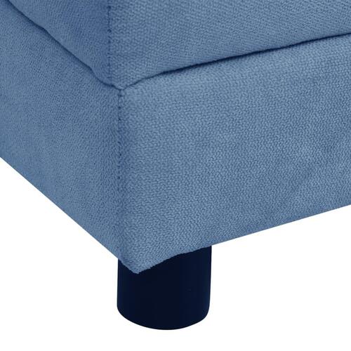 Hundesofa med pude 83x44x44 cm plys blå