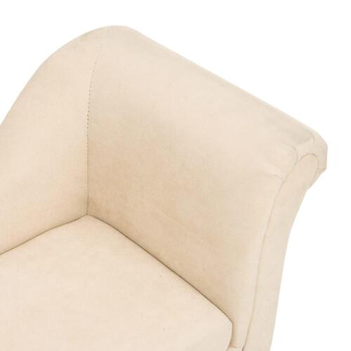 Hundesofa med pude 83x44x44 cm plys cremefarvet