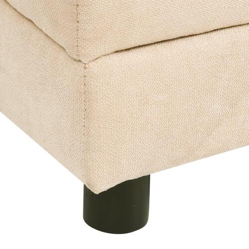 Hundesofa med pude 83x44x44 cm plys cremefarvet