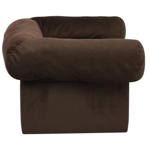 Hundesofa med skuffe 75x50x38 cm plys brun
