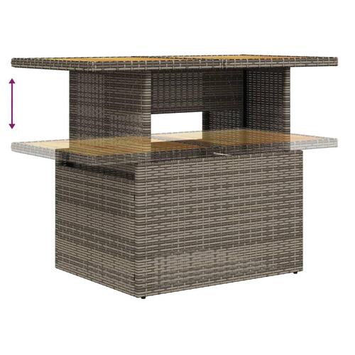 Sofasæt til haven 10 dele med hynder polyrattan grå