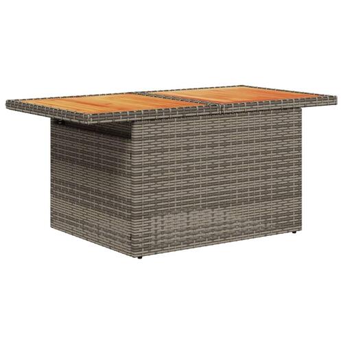 Loungesæt til haven 11 dele med hynder polyrattan grå