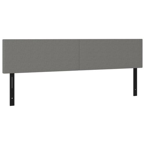 Sengegavle 2 stk. 80x5x78/88 cm stof mørkegrå