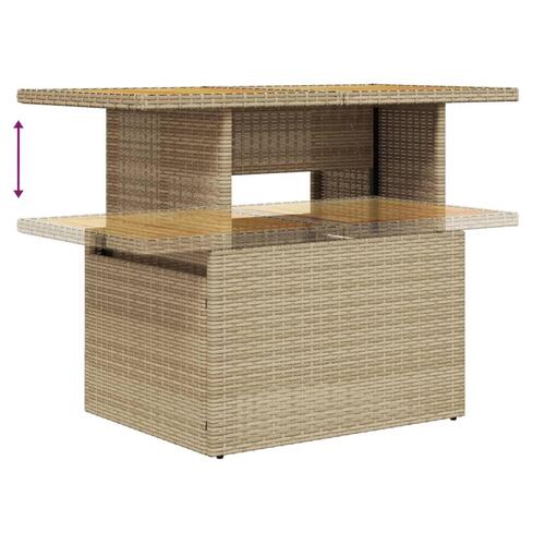 Sofasæt til haven 11 dele med hynder polyrattan beige
