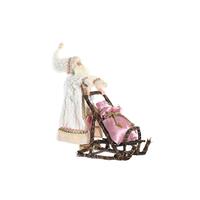 Dekorativ figur Julemanden Jul Grå Pink Træ 42 x 22 x 50 cm