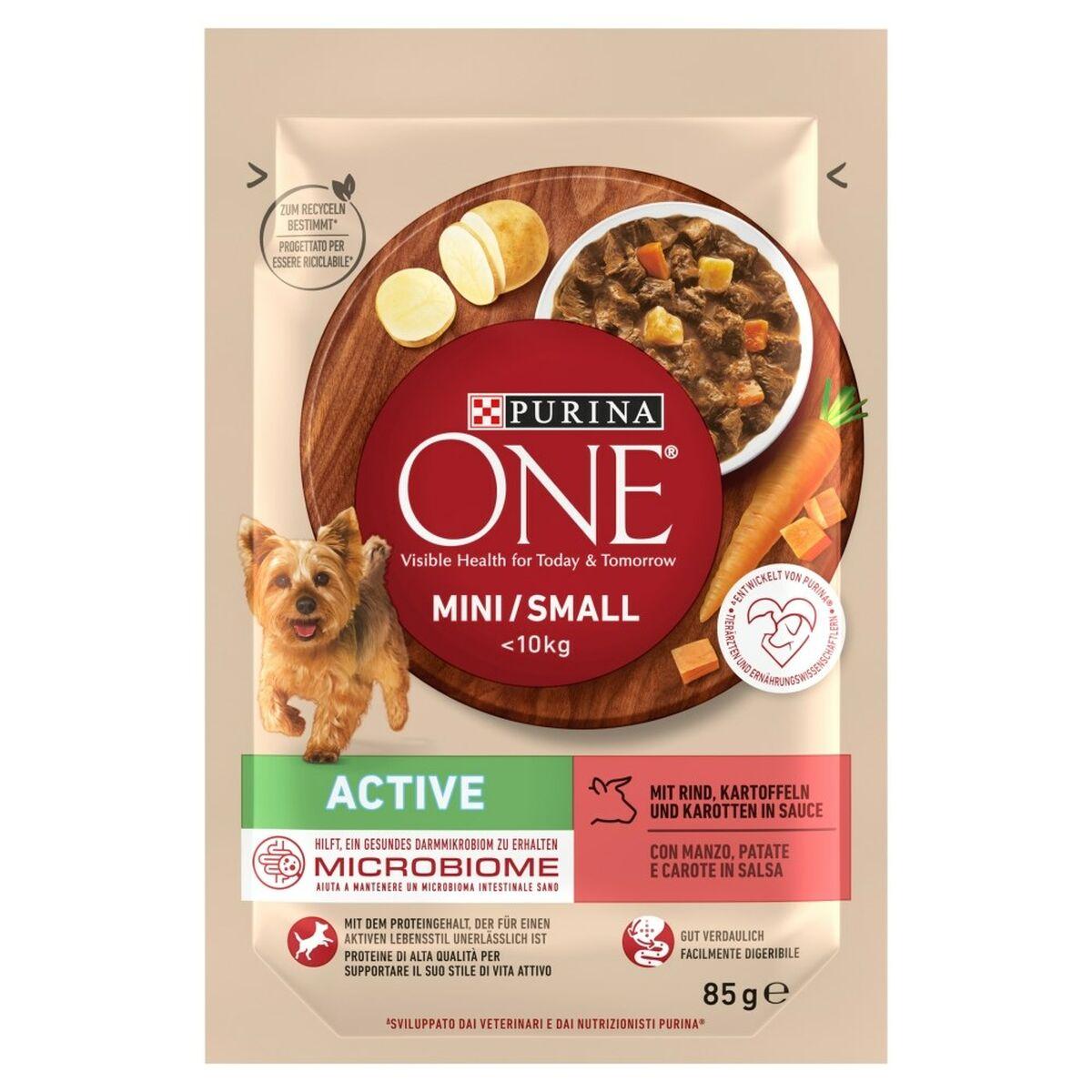 Våd mad Purina Mini/Small Active Beef Beef 85 g