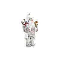 Julepynt Julemanden Hvid Rød Grå PVC Træ 32 x 20 x 64 cm