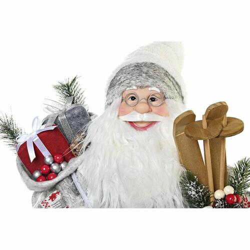Julepynt Julemanden Hvid Rød Grå PVC Træ 32 x 20 x 64 cm