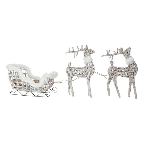 Julepynt LED Lys Hvid flet 60 x 30 x 37 cm (3 Dele)