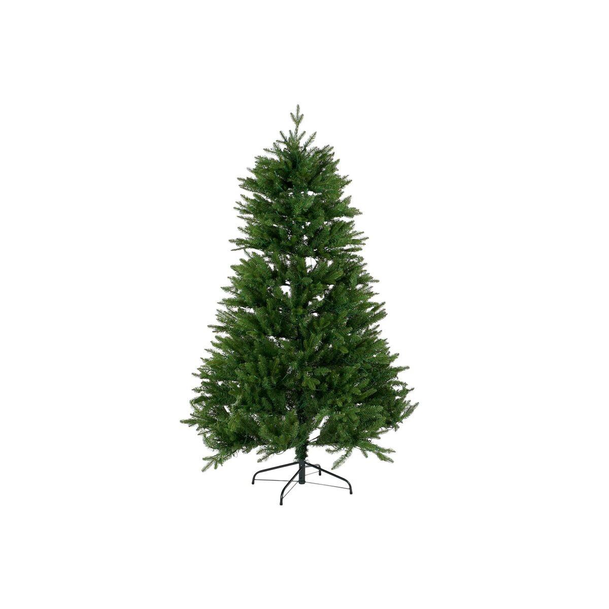 Juletræ med LED, grøn, 180 cm (PE)