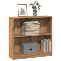 Bogreol 80x24x76 cm konstrueret træ egetræsfarve